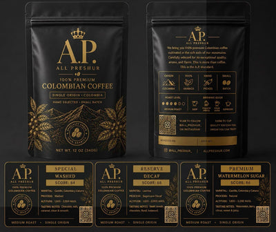 A.P. All Preshur — 100% Premium Colombian Coffee