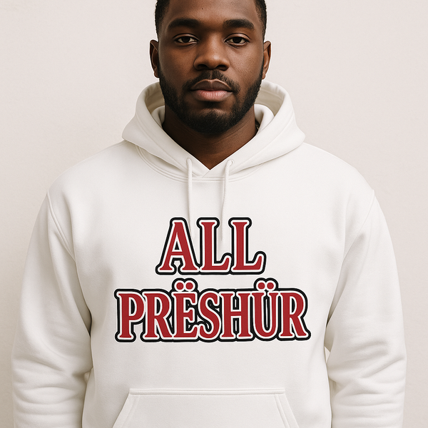 All Preshure Sweatshirt with Hoody White