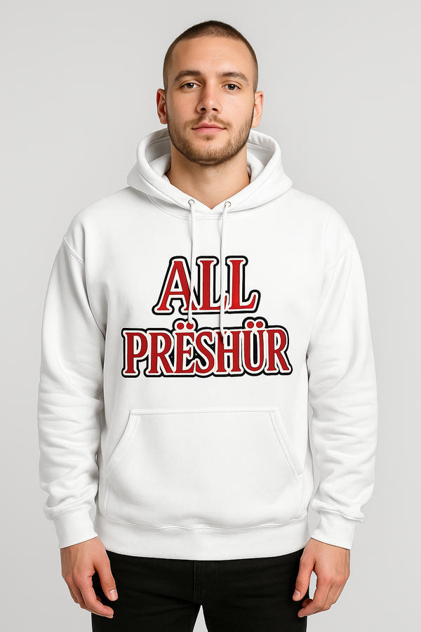 All Preshure Sweatshirt with Hoody White