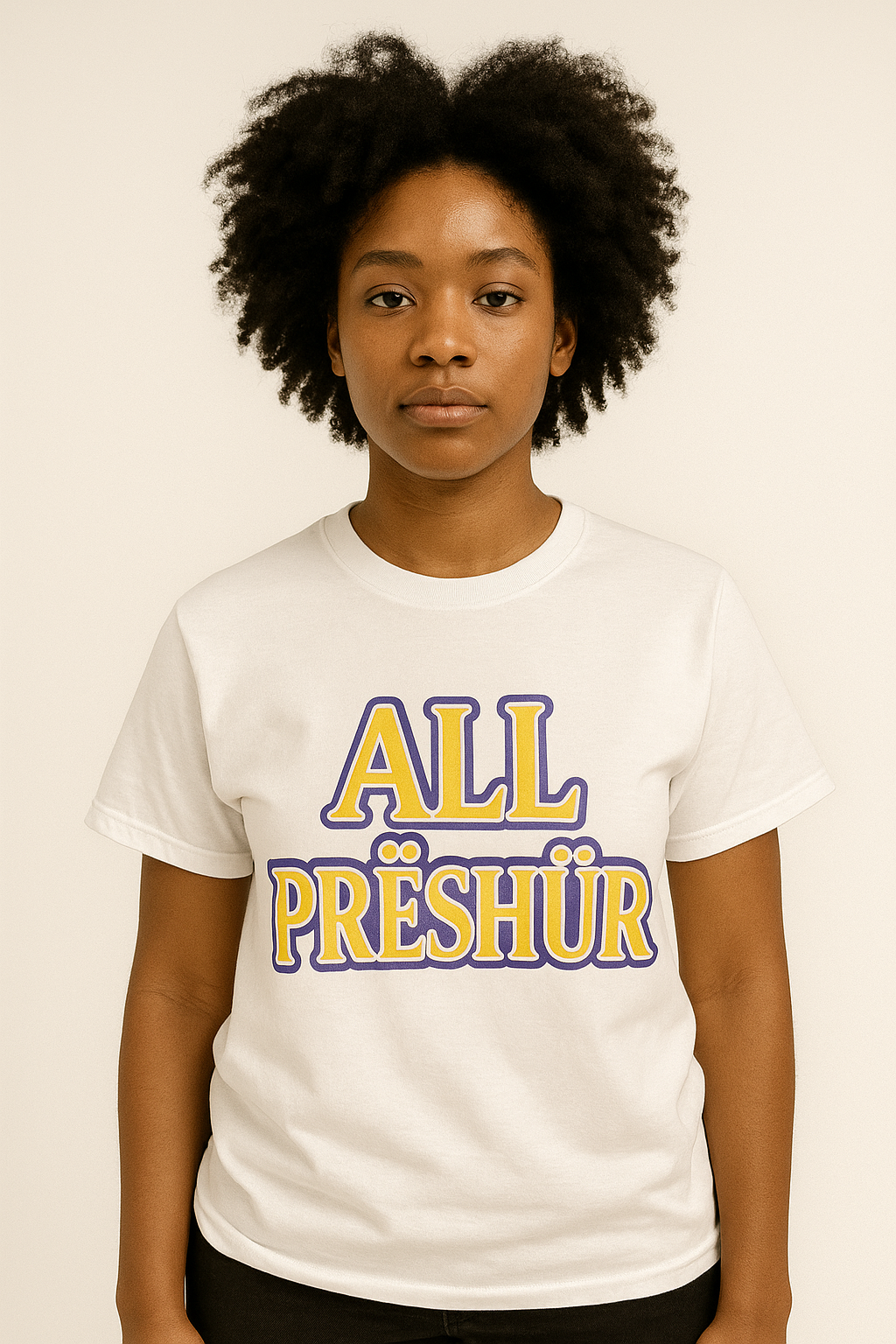 All Preshure T-shirt white/purple
