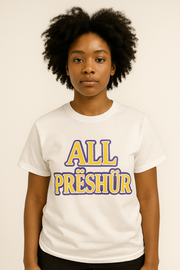 All Preshure T-shirt white/purple