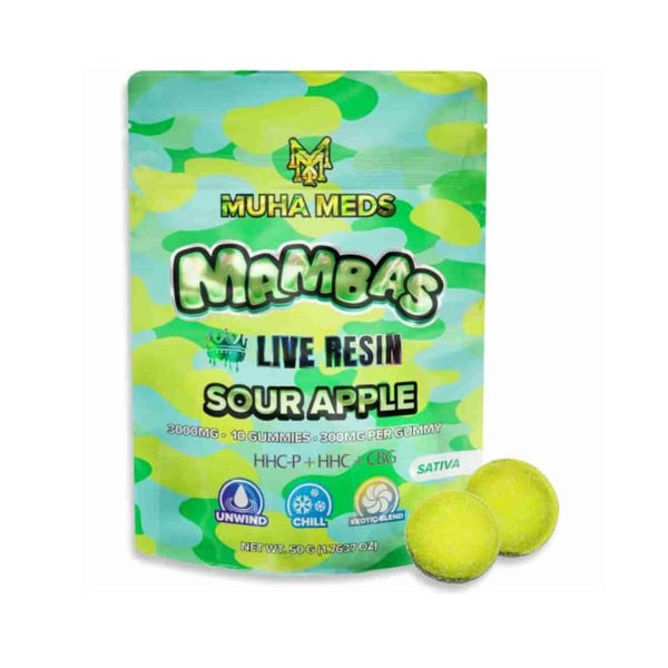 Muha Meds Mambas Live Resin Gummies - 3000mg - 10 Counts Per Pack