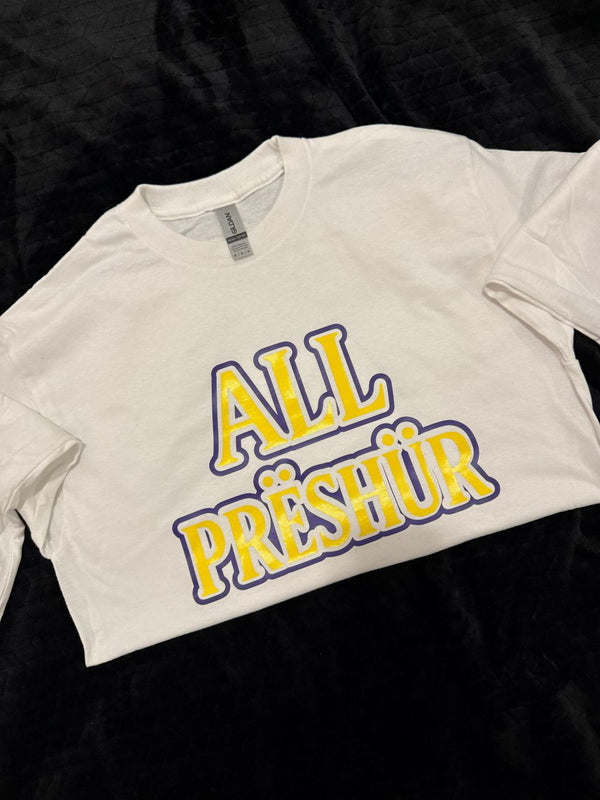 All Preshure T-shirt white/purple